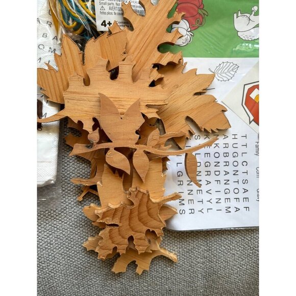 Thanksgiving Craft Kits Bundle For Kids Coloring Wooden Leaves Mask Stickers - Picture 5 of 14